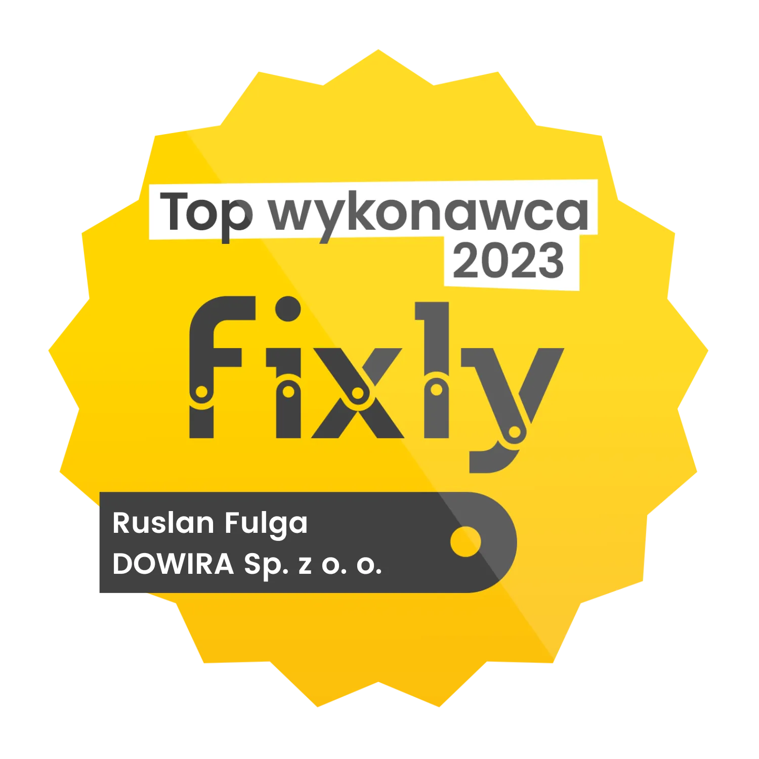 Odznaka Top Wykonawca przyznana firmie DOWIRA